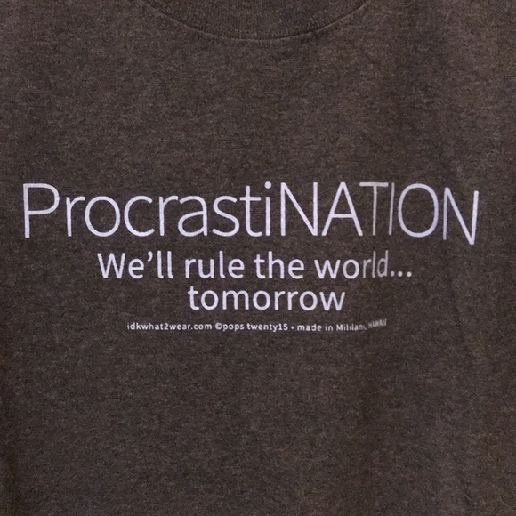 Hanes “ProcrastiNATION” T-Shirt (M) - Picture 3 of 3